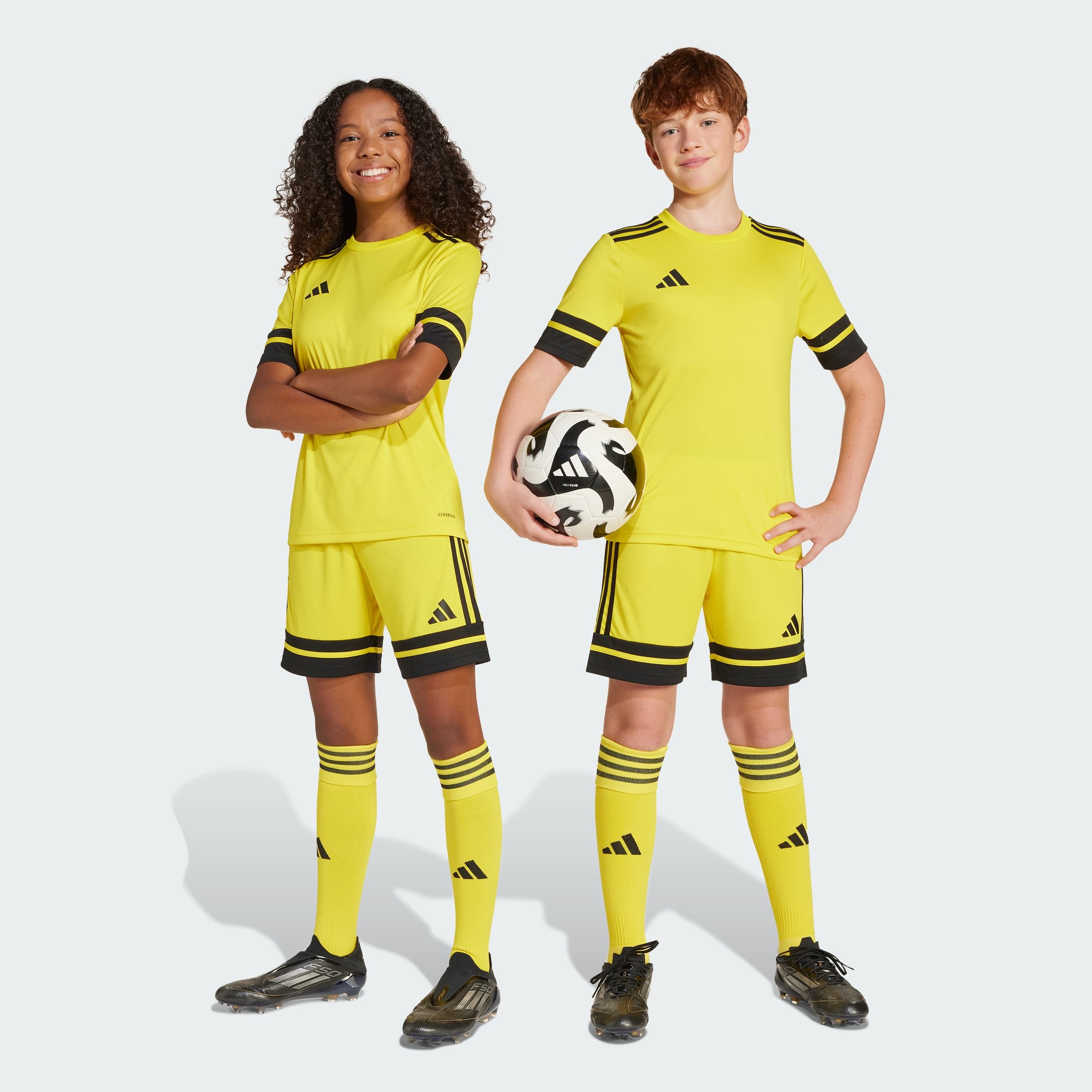 adidas Kids' Squadra 25 Shorts Kids - Team Yellow/Black - Size S - Image 1