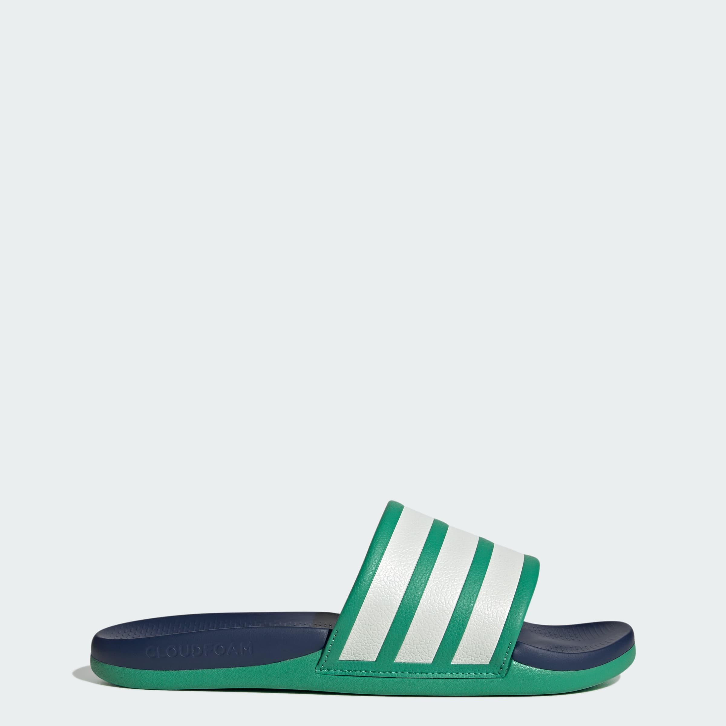 adidas Men's ADILETTE COMFORT SLIDES - Semi Court Green/Core White - Size 7 - Image 1
