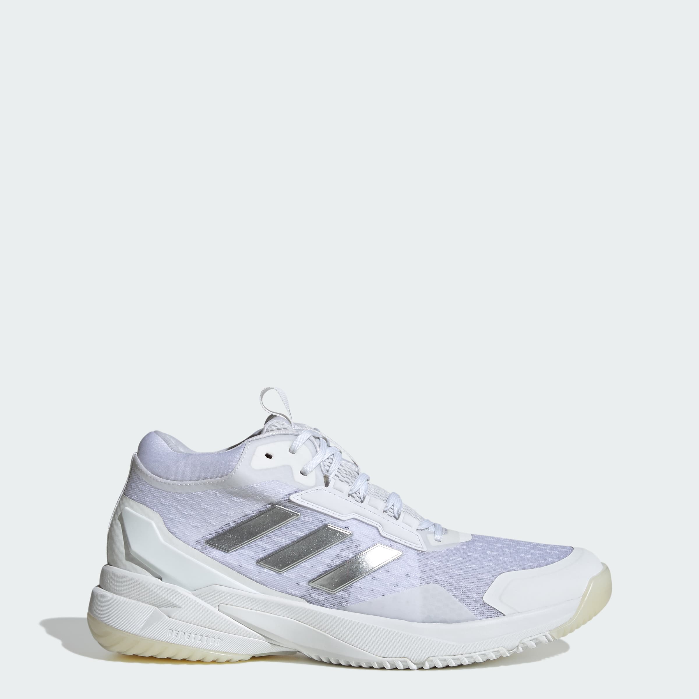 adidas Women's Crazyflight 6 Shoes - Cloud White/Silver Metallic - Size 7.5 - Image 1