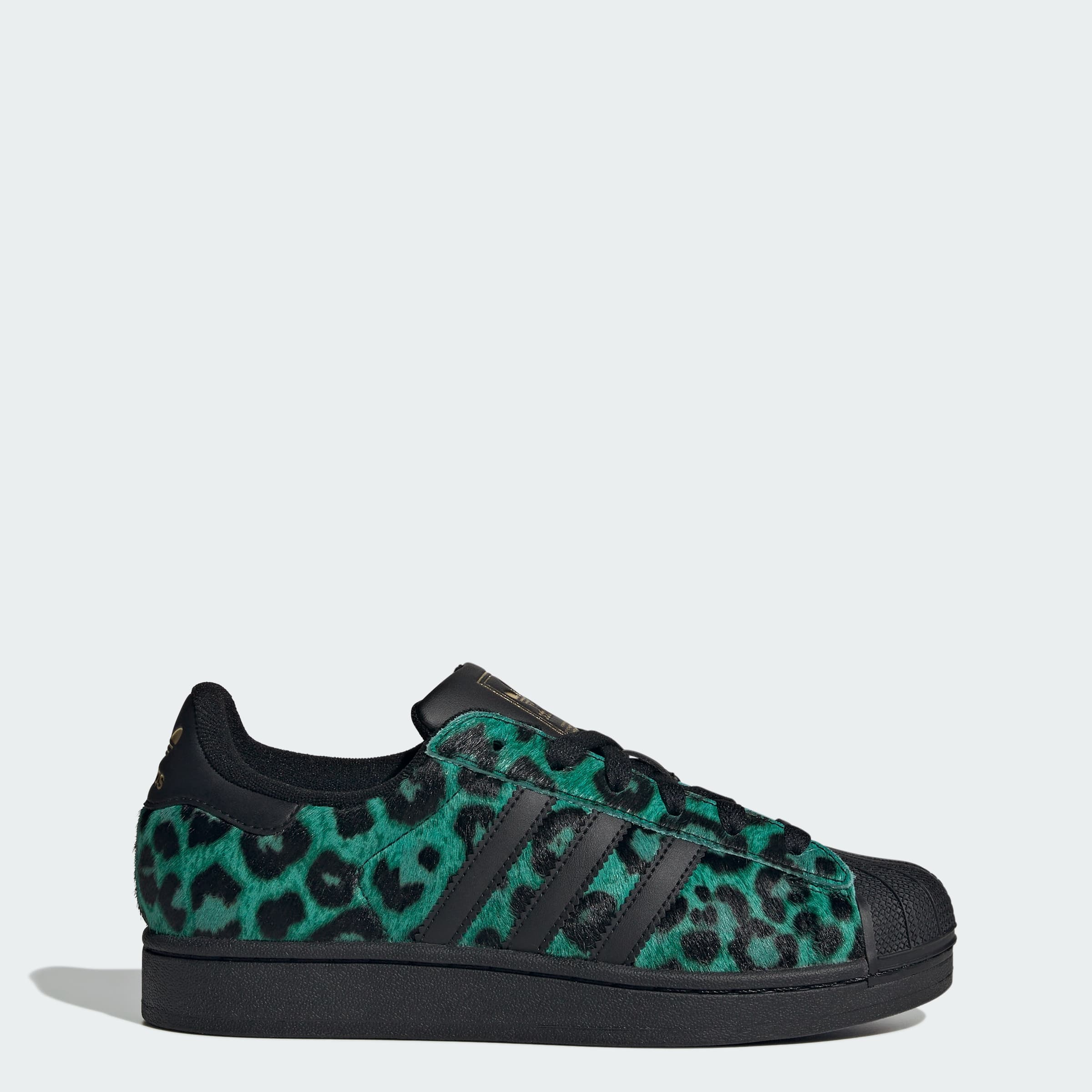 adidas Women's SUPERSTAR II SHOES - Semi Screaming Green/Core Black - Size 8 - Image 1