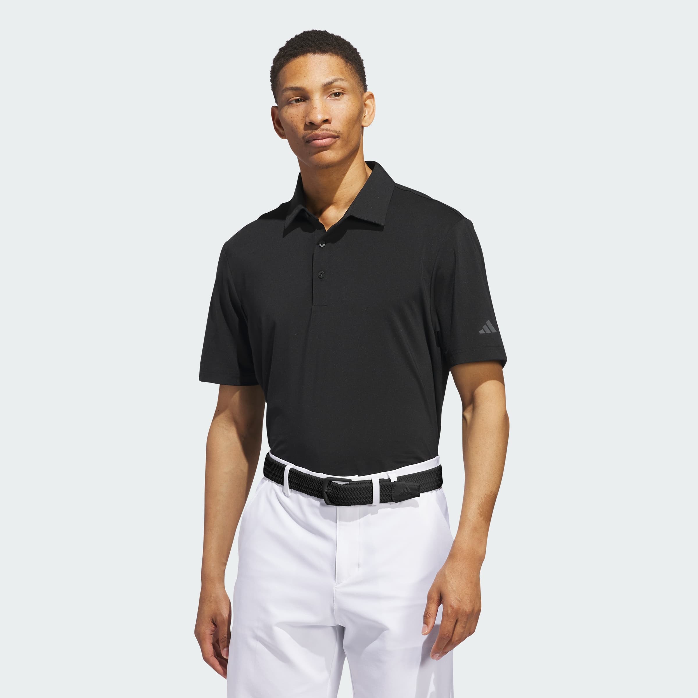 adidas Men's Ultimate365 Solid Polo Shirt - Black - Size L - Image 1