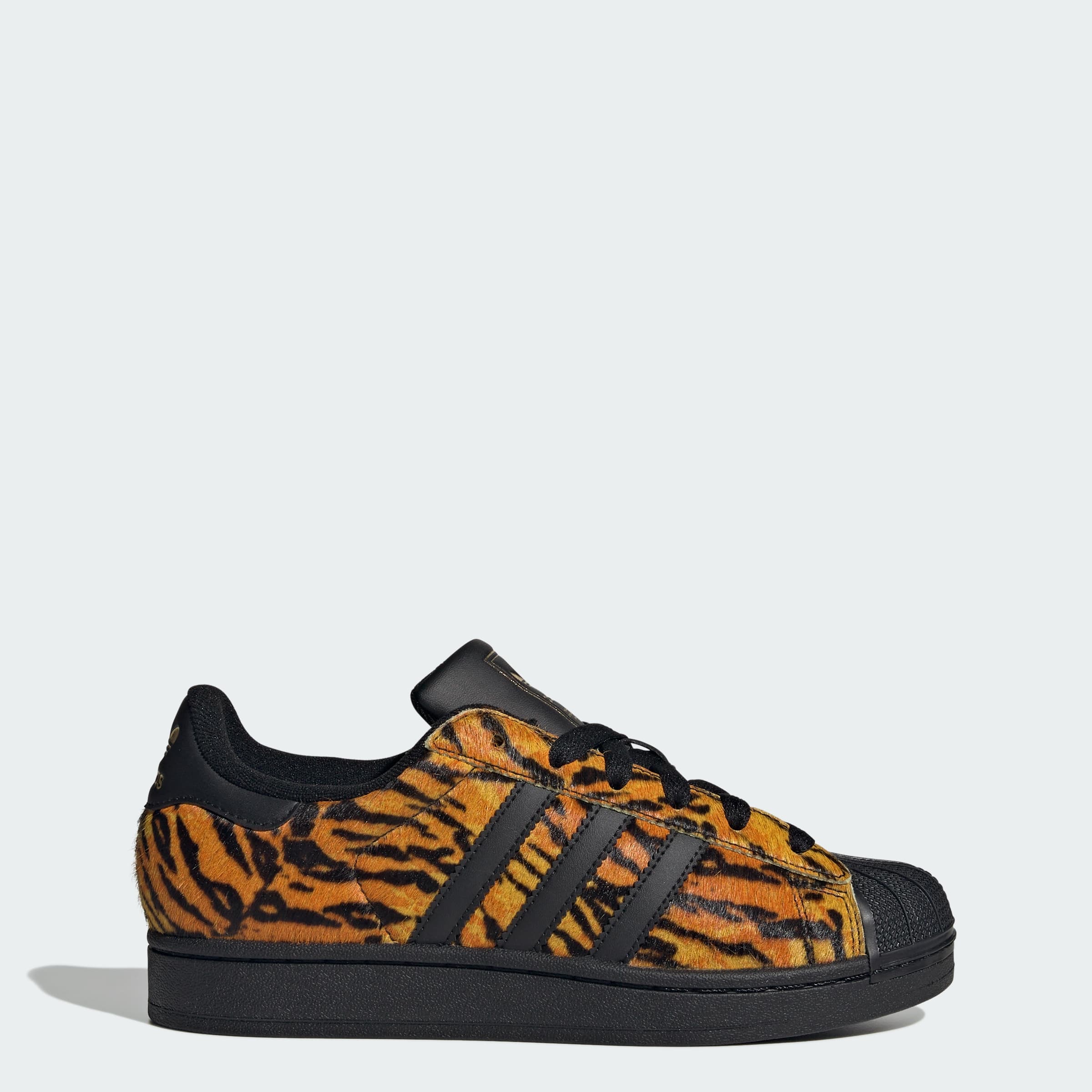 adidas Women's SUPERSTAR II SHOES - Yellow/Core Black/Gold Metallic - Size 7 - Image 1