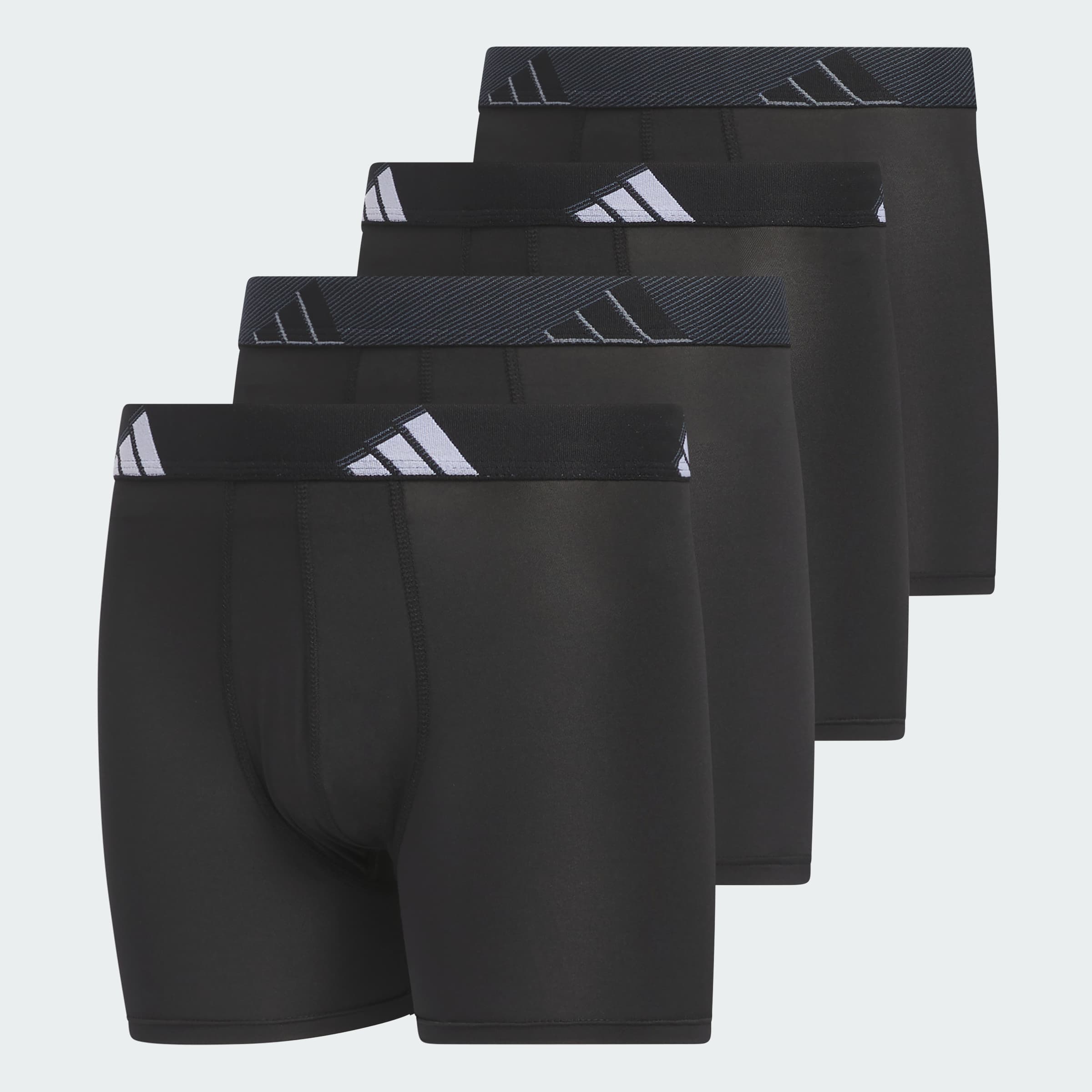 adidas Kids' Youth Microfiber Boxer Briefs 4-Pack - Black/Onix/Grey - Size XL - Image 1