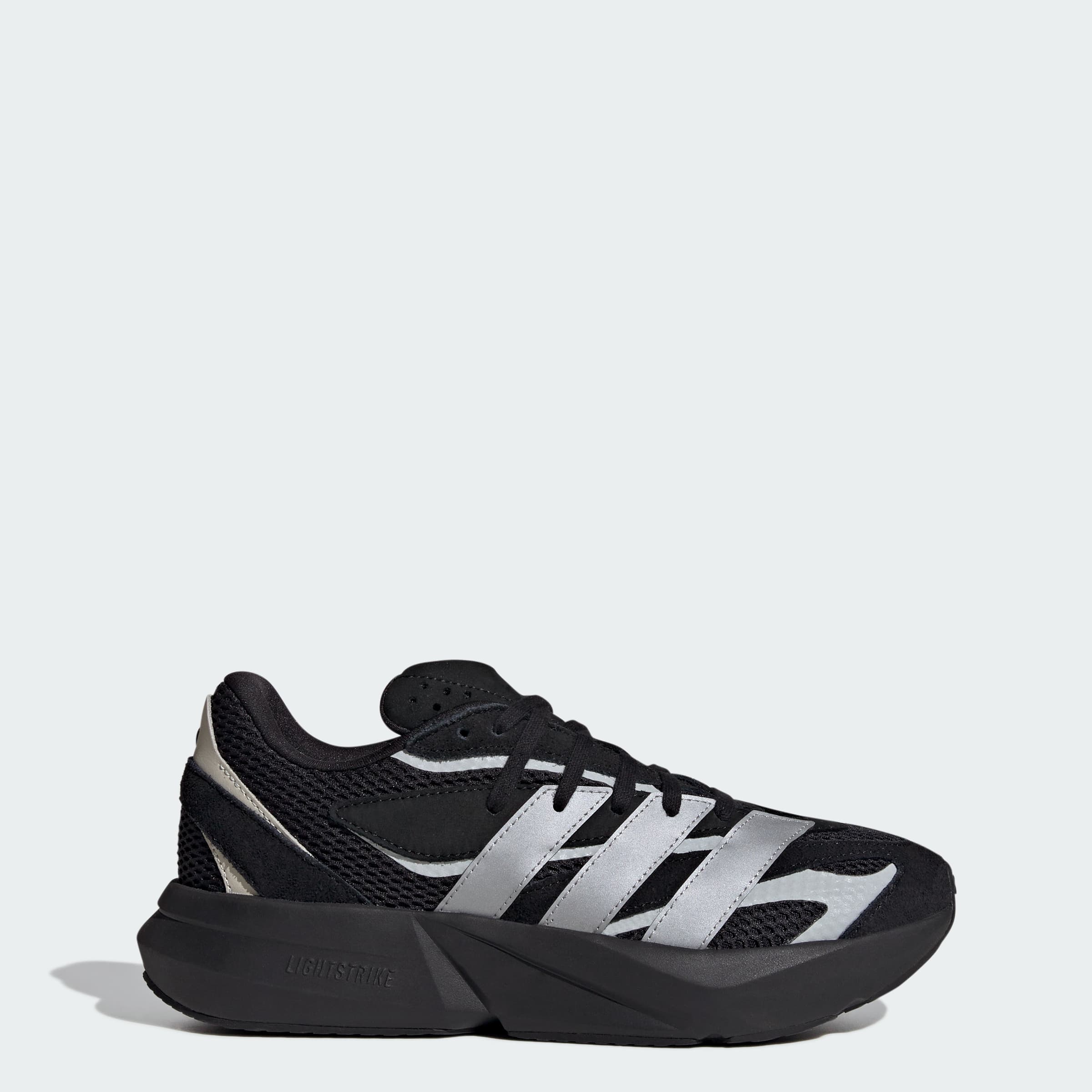 adidas Women's LIGHTBLAZE Shoes - Core Black/Matte Silver/Off White - Size 6.5 - Image 1