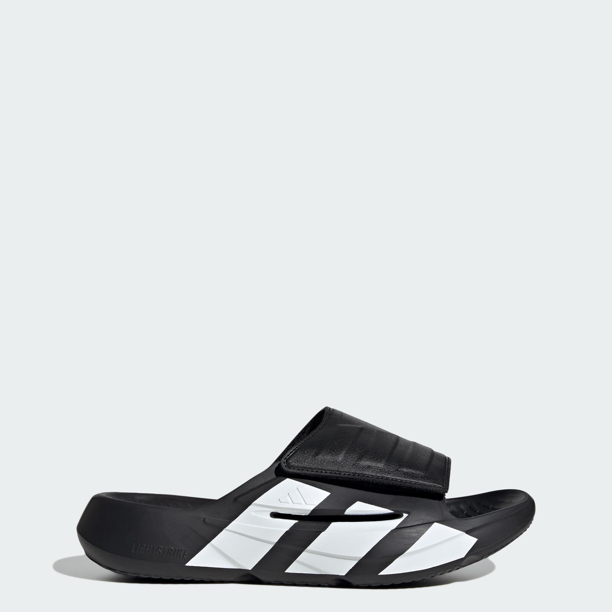 adidas Men's Lightblaze Slides - Core Black/Cloud White - Size 11 - Image 1