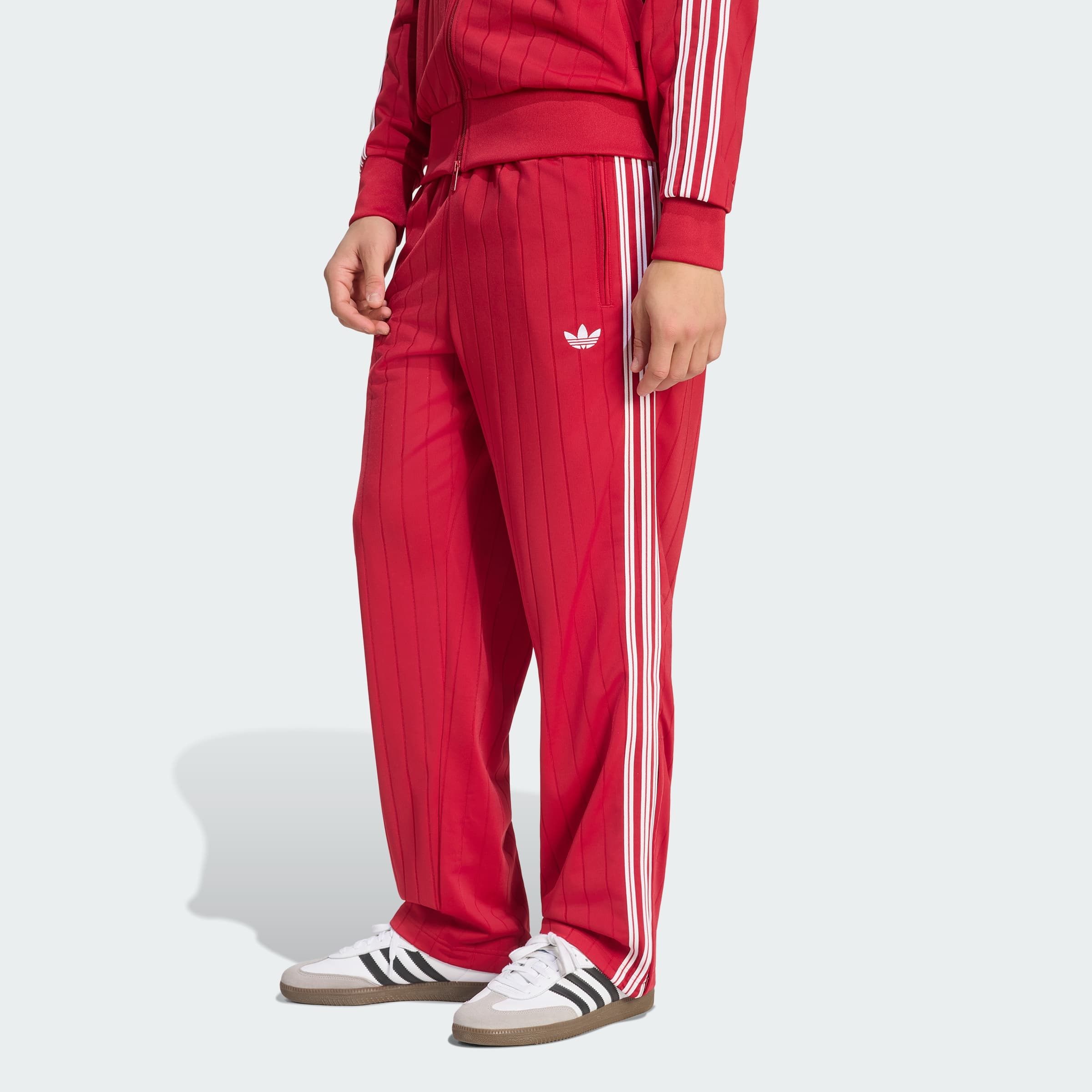 adidas Men's FIREBIRD DROP NEEDLE TRACK PANTS - Team Victory Red - Size S - Image 1