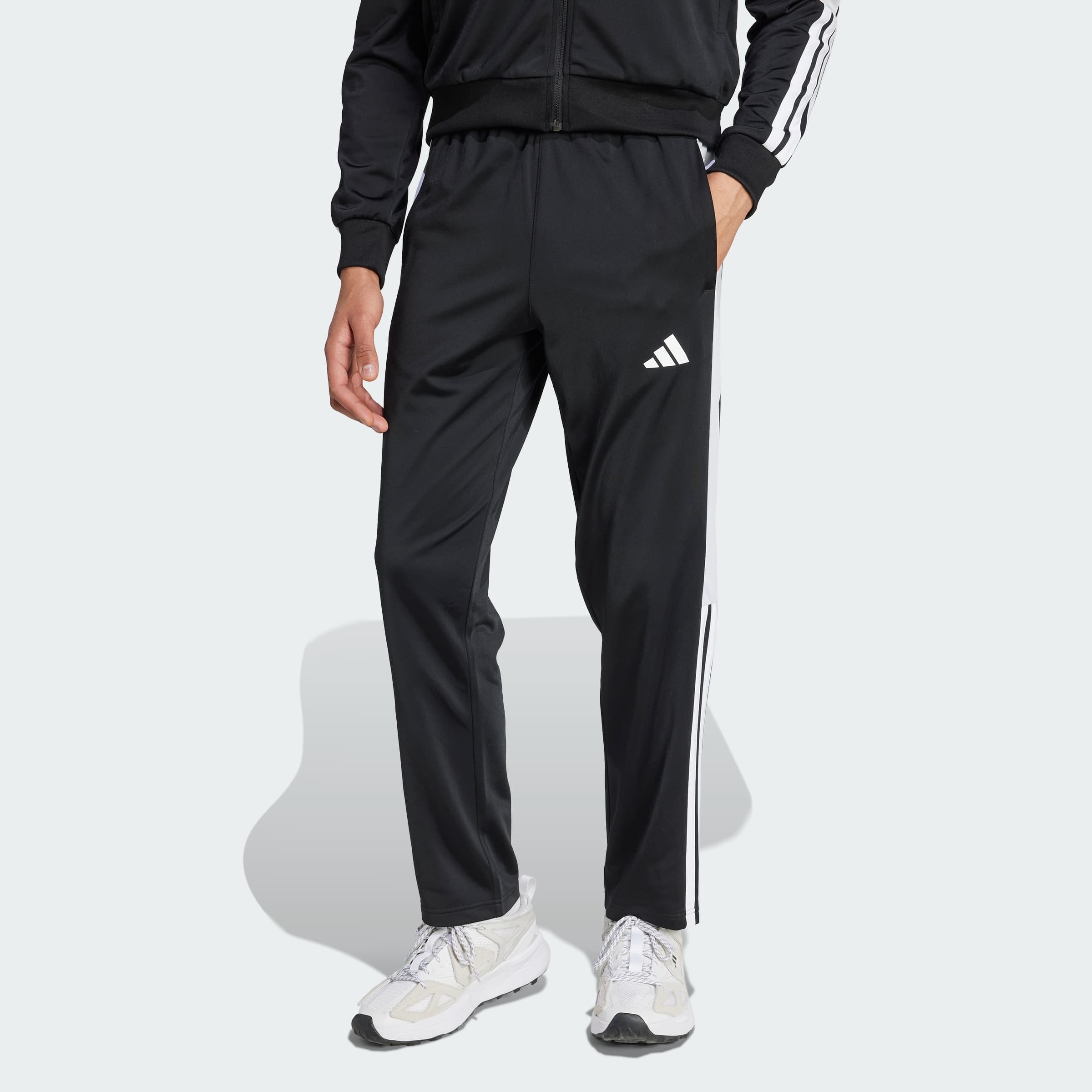 adidas Men's Snap Track Pant - Black/White - Size LT Big & Tall - Image 1