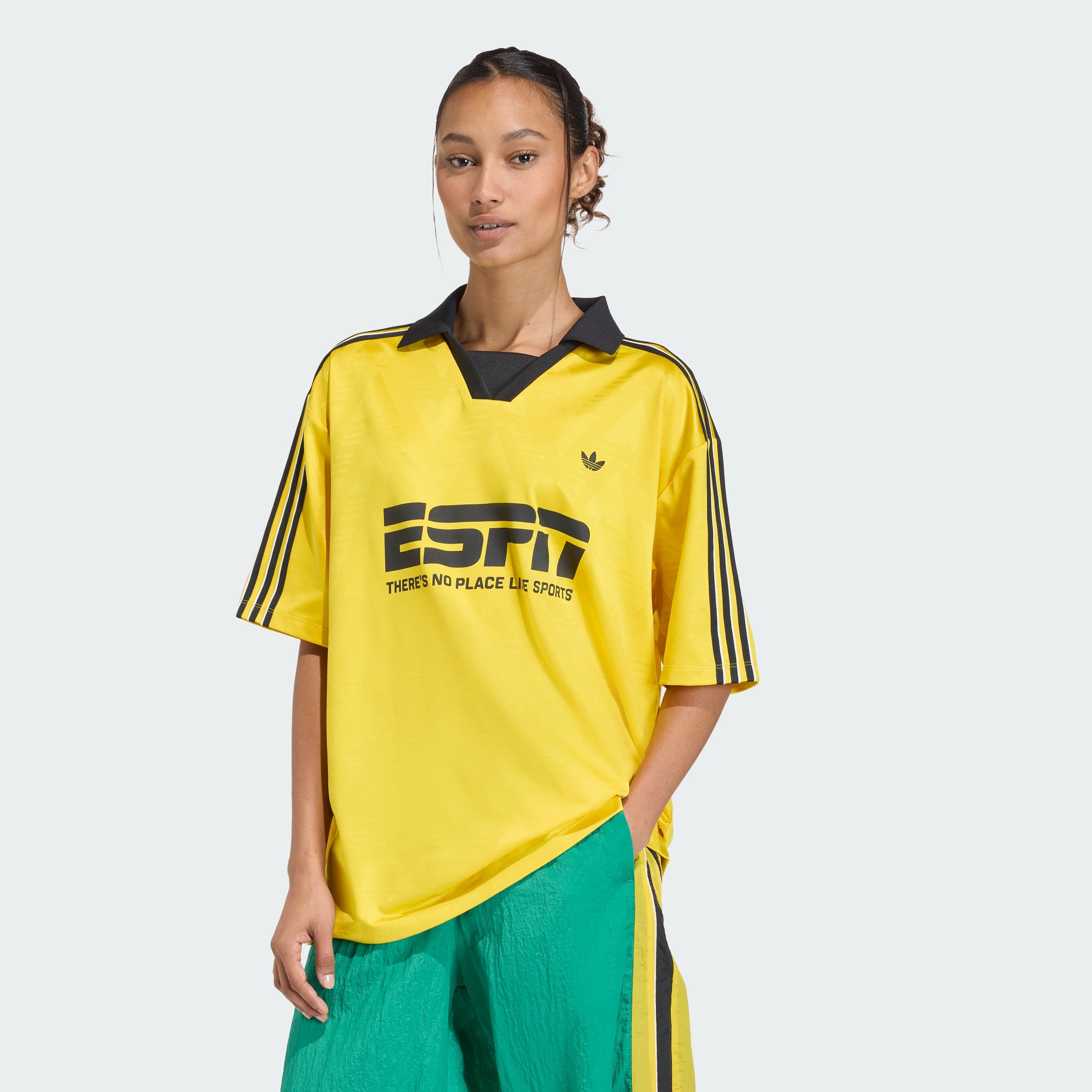 adidas Women's FOOTBALL JERSEY SPONSOR - Eqt Yellow - Size S - Image 1