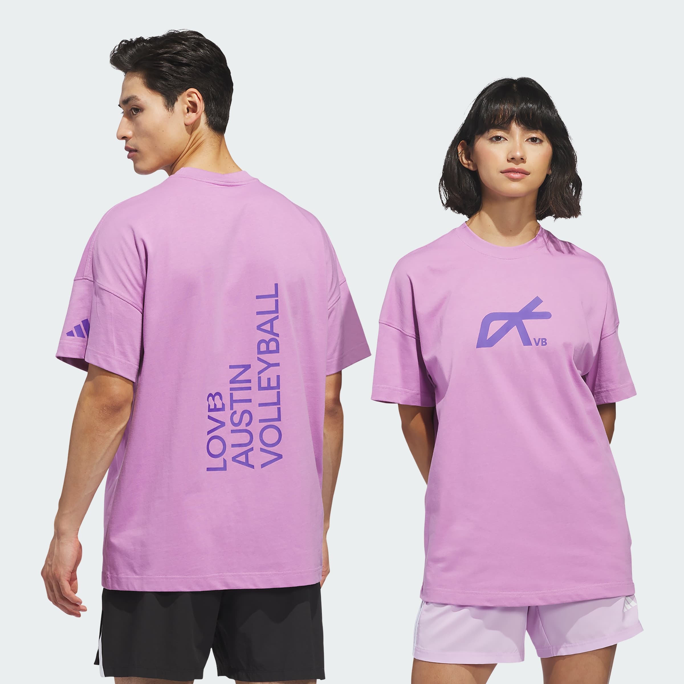 adidas Men's LOVB Nebraska Graphic T-Shirt - Preloved Purple - Size M - Image 1