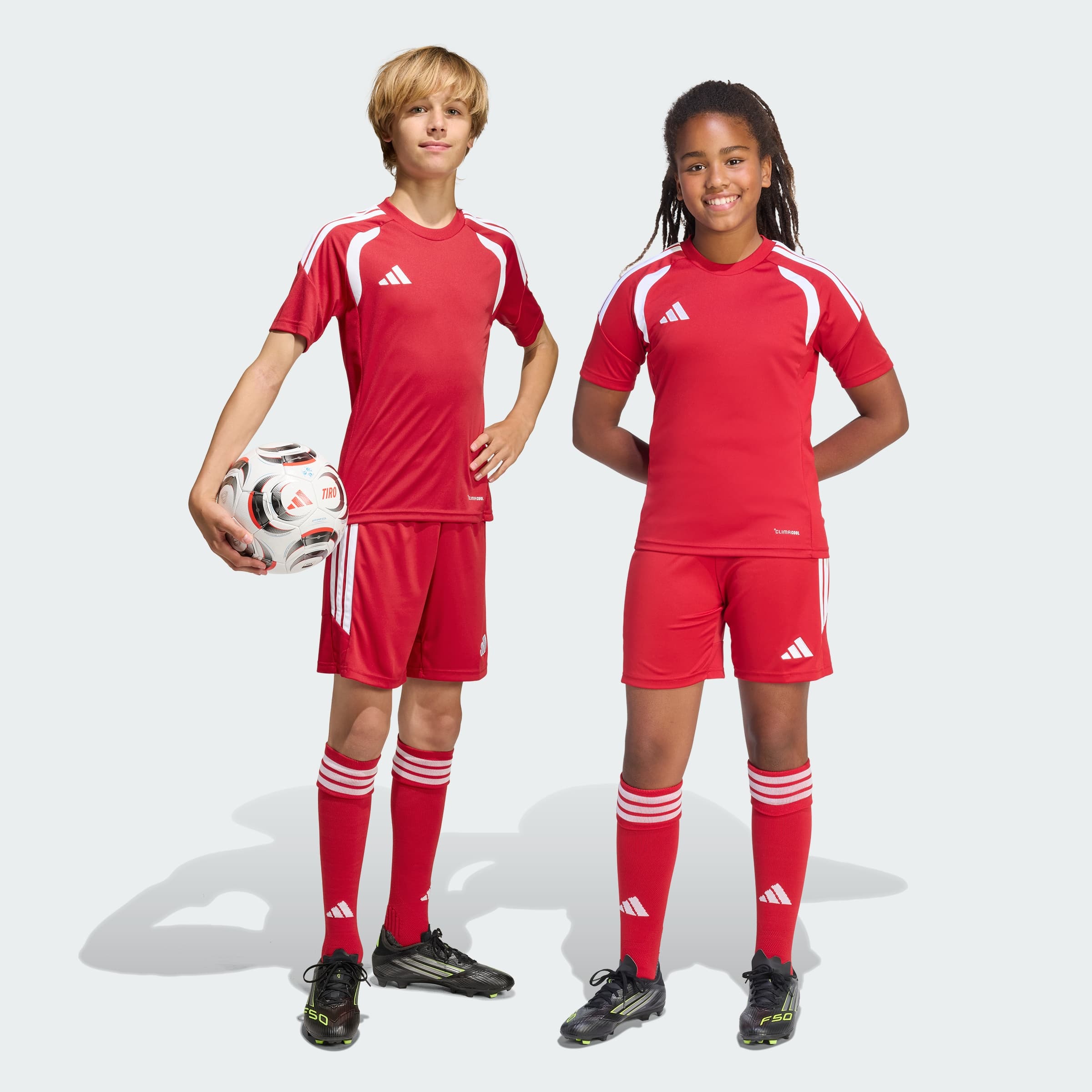 adidas Kids' Tiro26 League Kids Shorts - Team Power Red 2/White - Size 2XS - Image 1