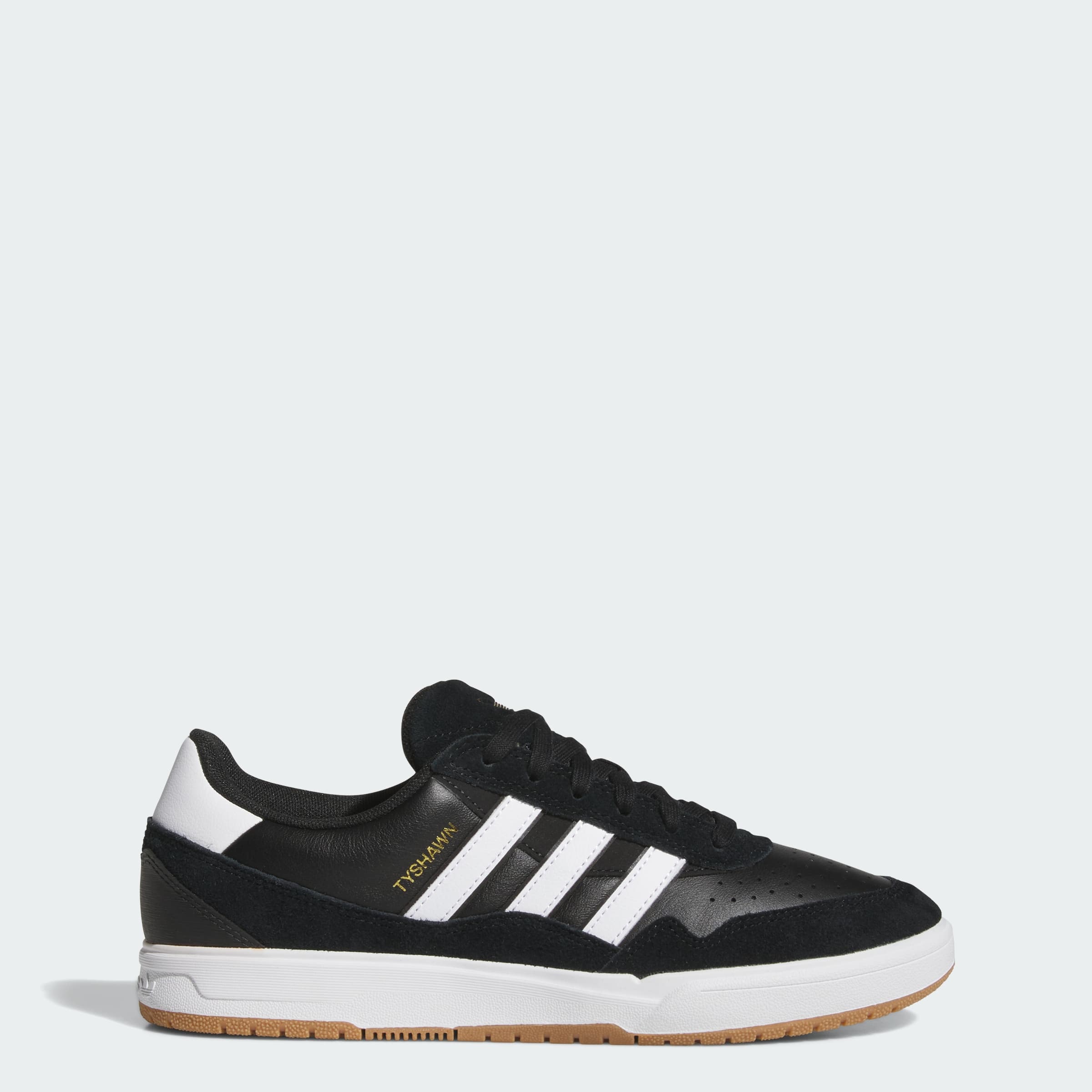adidas Men's Tyshawn II Shoes - Core Black/Cloud White/Gum - Size 5 - Image 1