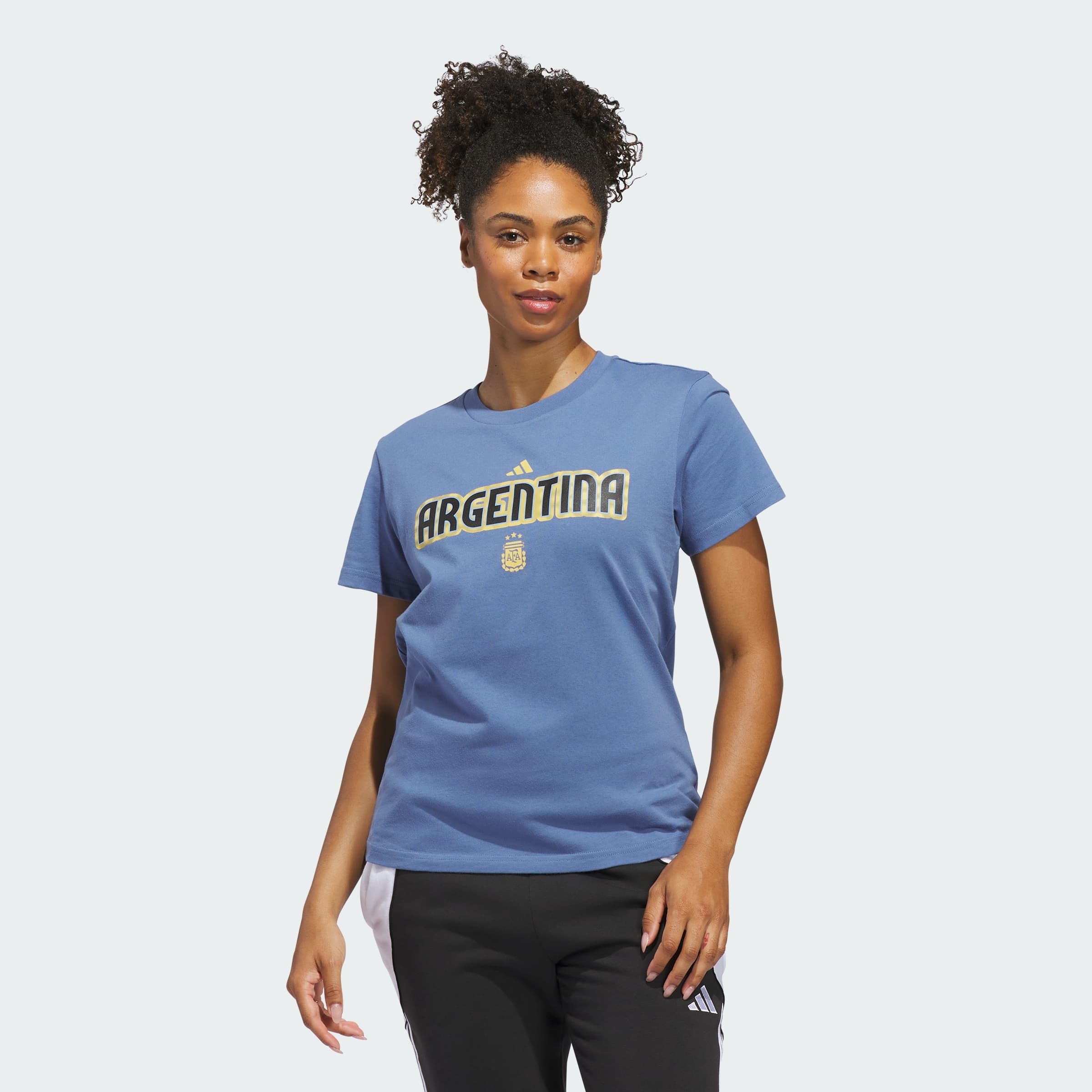 adidas Women's World Cup 26 Argentina Home Graphic Tee - Crew Blue - Size XS - Image 1