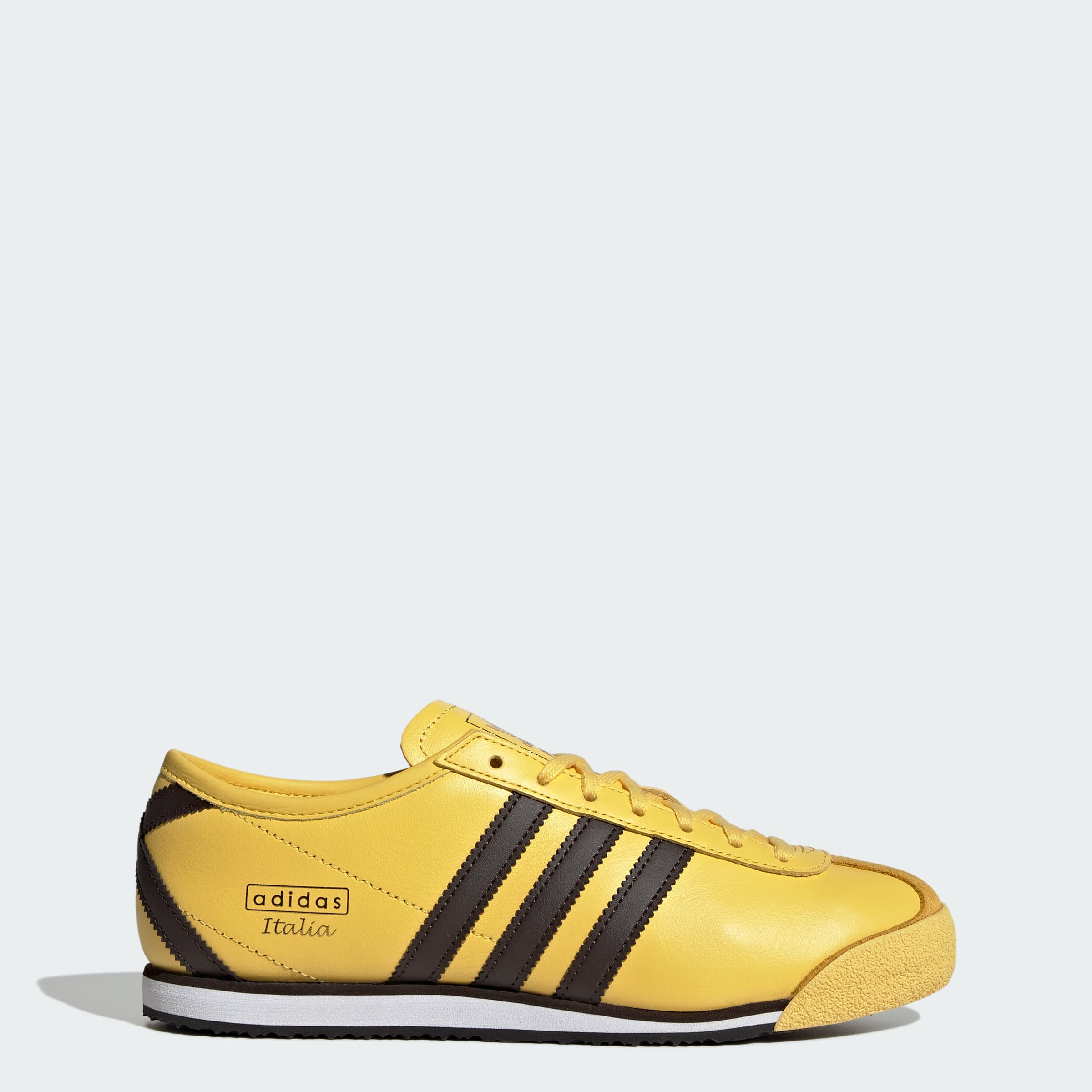 adidas Women's Italia 70s Shoes - Spring Yellow/Dark Brown/Core Black - Size 5.5 - Image 1