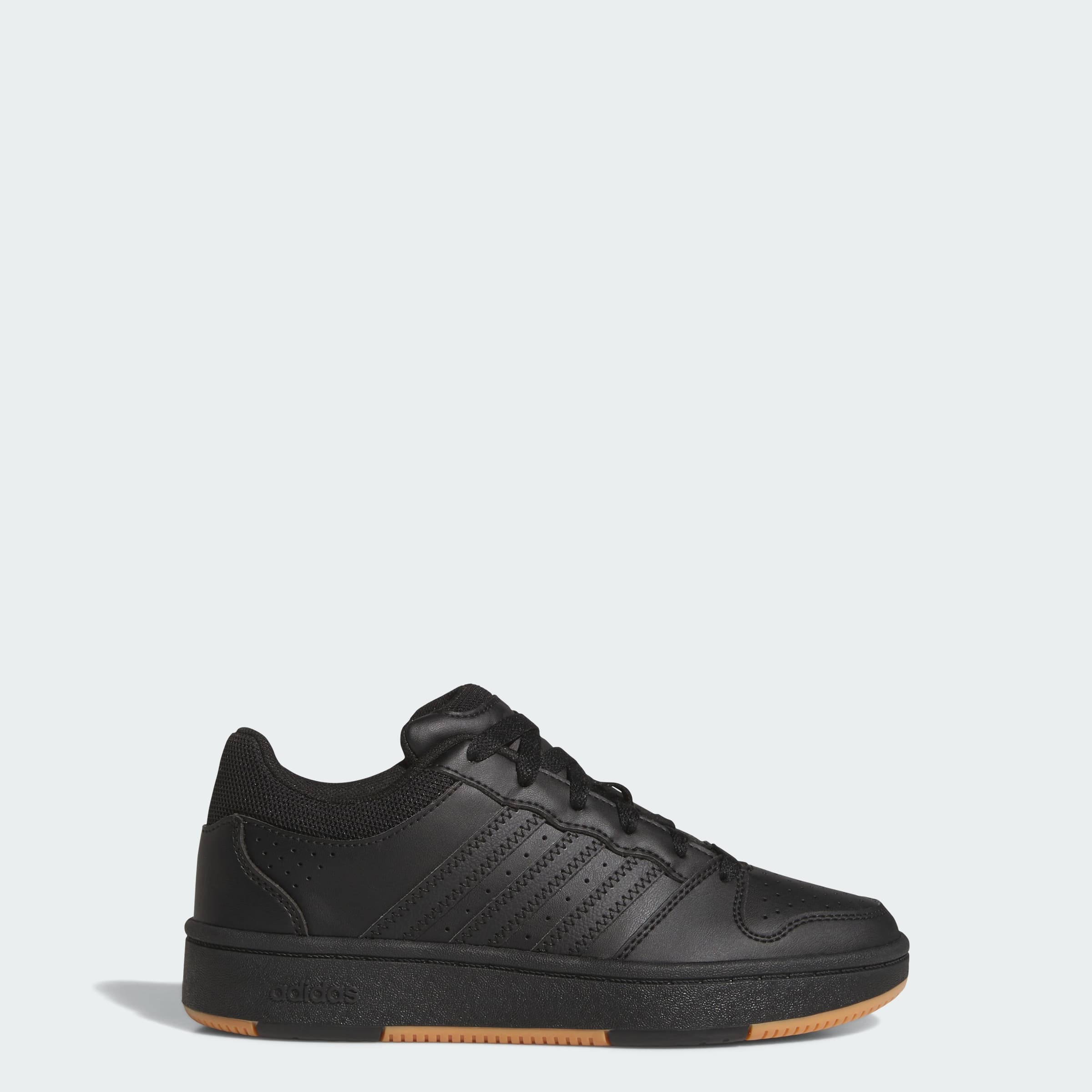 adidas Kids' HOOPS CLASSIC J SHOES - Core Black/Gum - Size 4.5 - Image 1
