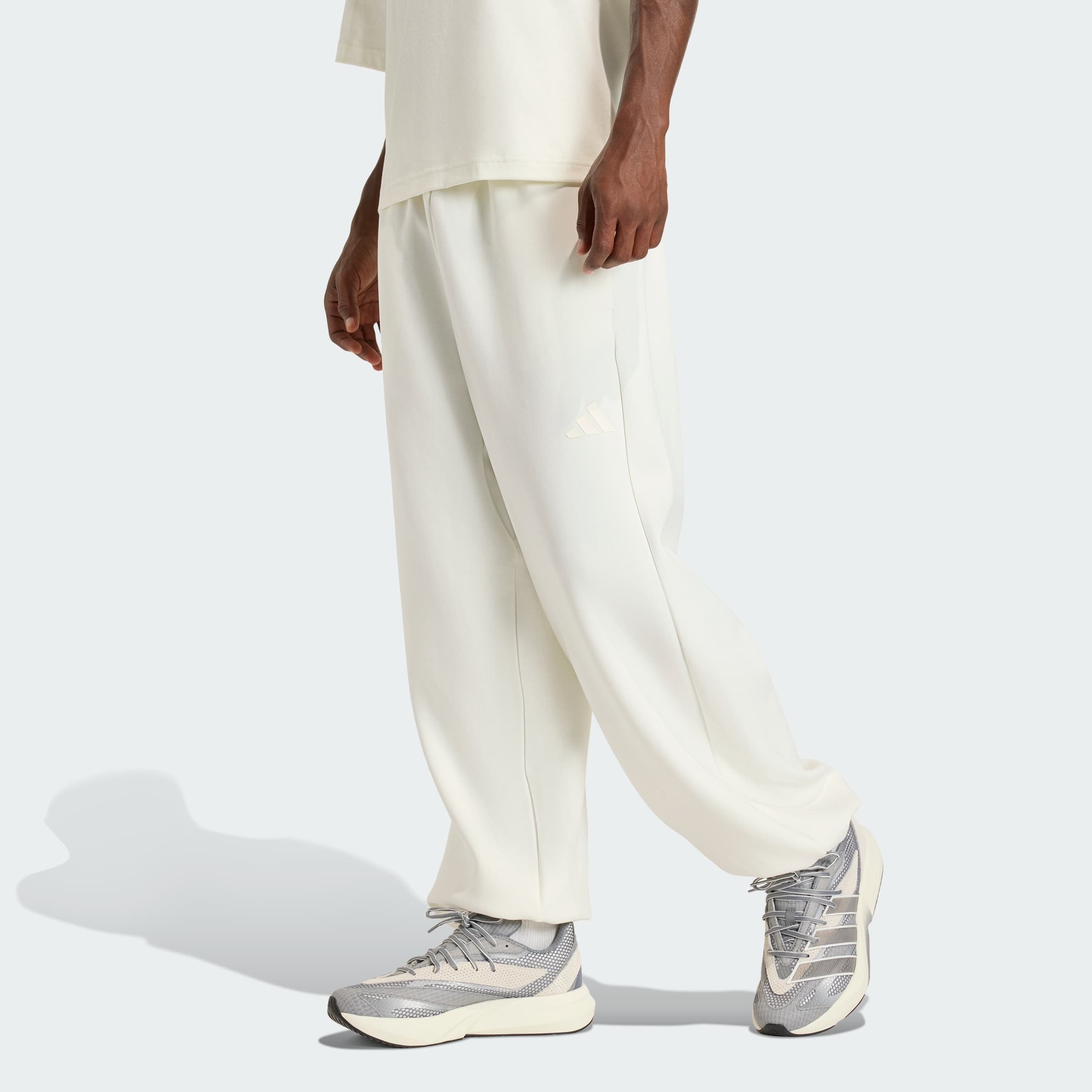 adidas Men's SOFT LUX PANTS - Off White - Size M - Image 1