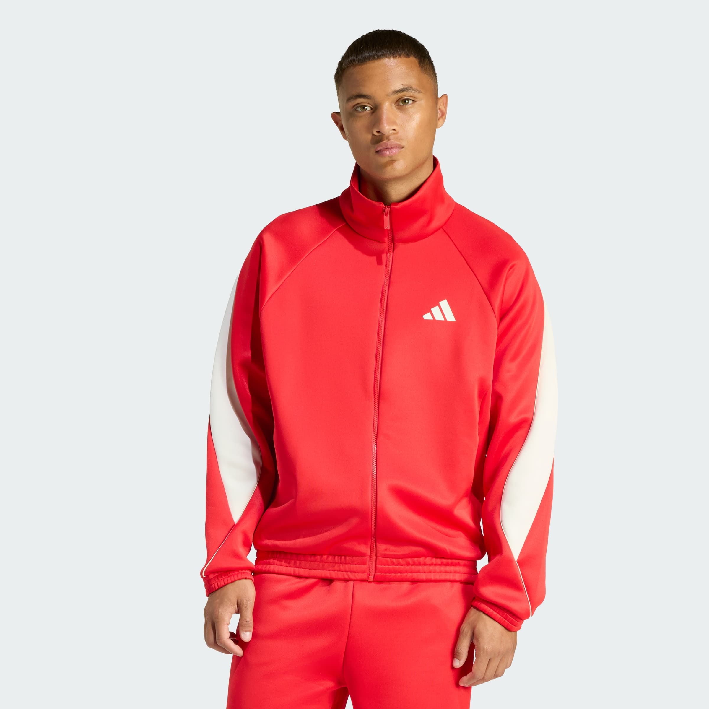 adidas Men's Stadium Tracktop - Pure Ruby/Off White/Crystal Linen - Size XL - Image 1