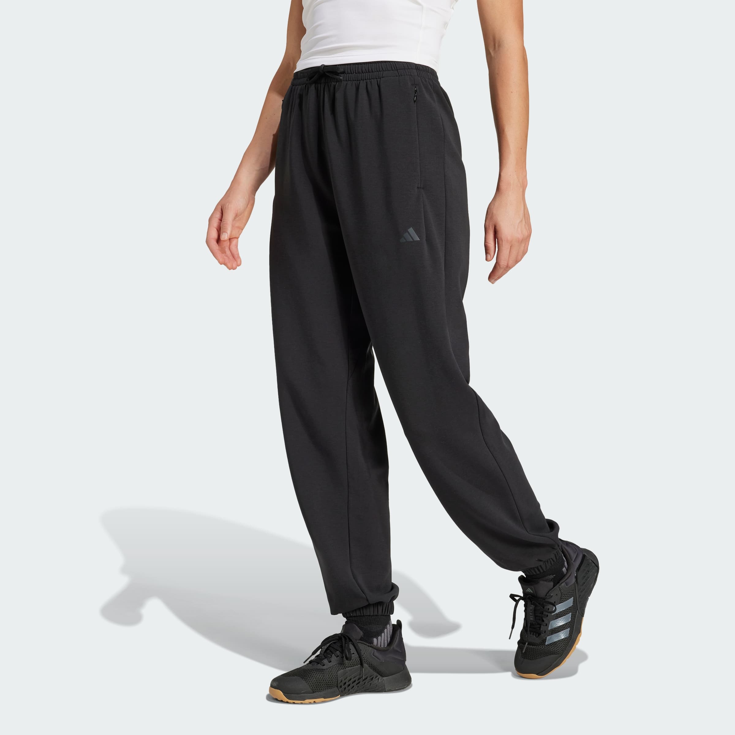 adidas Women's Designed For Training Warm-Up Pants - Black - Size XL - Image 1