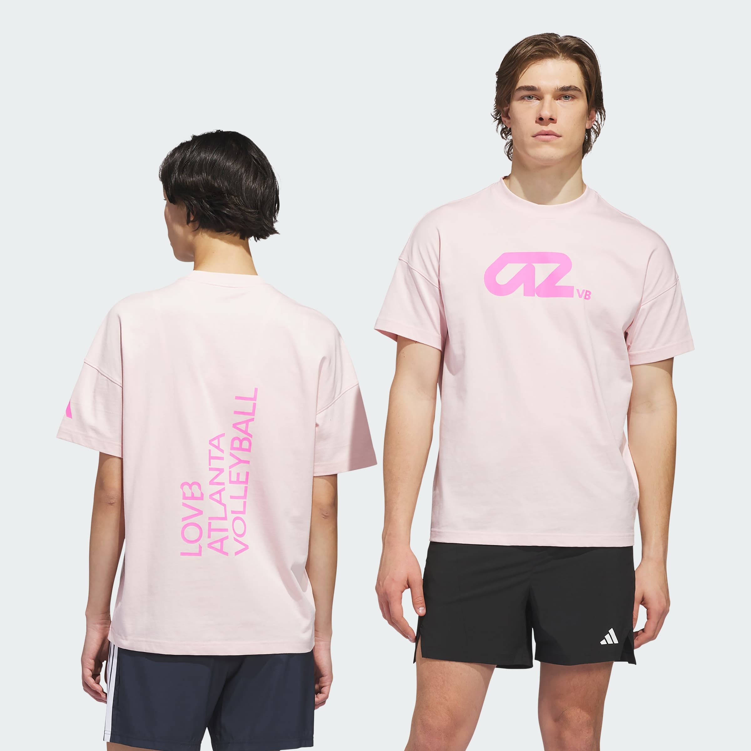 adidas Men's LOVB Nebraska Graphic T-Shirt - Sandy Pink - Size L - Image 1