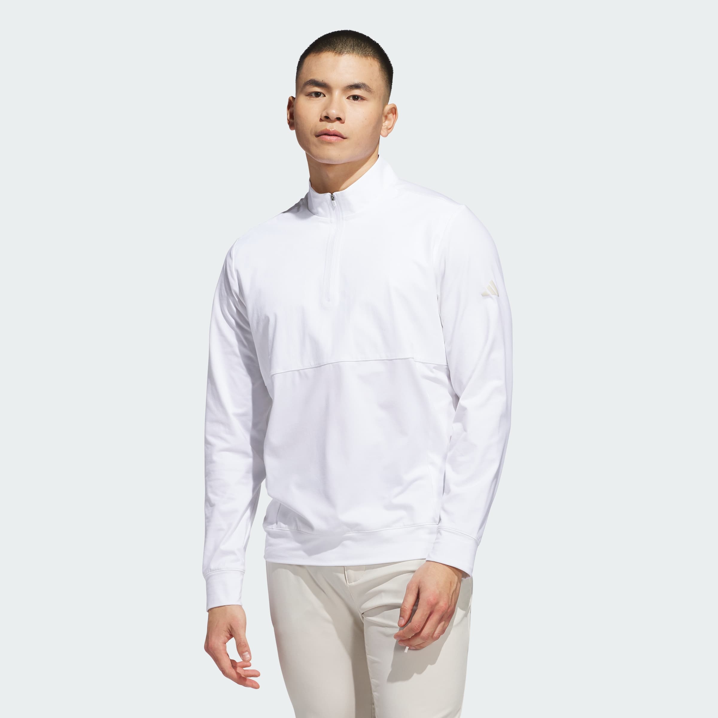 adidas Men's Ultimate365 Tour Quarter-Zip Pullover - White - Size XL - Image 1
