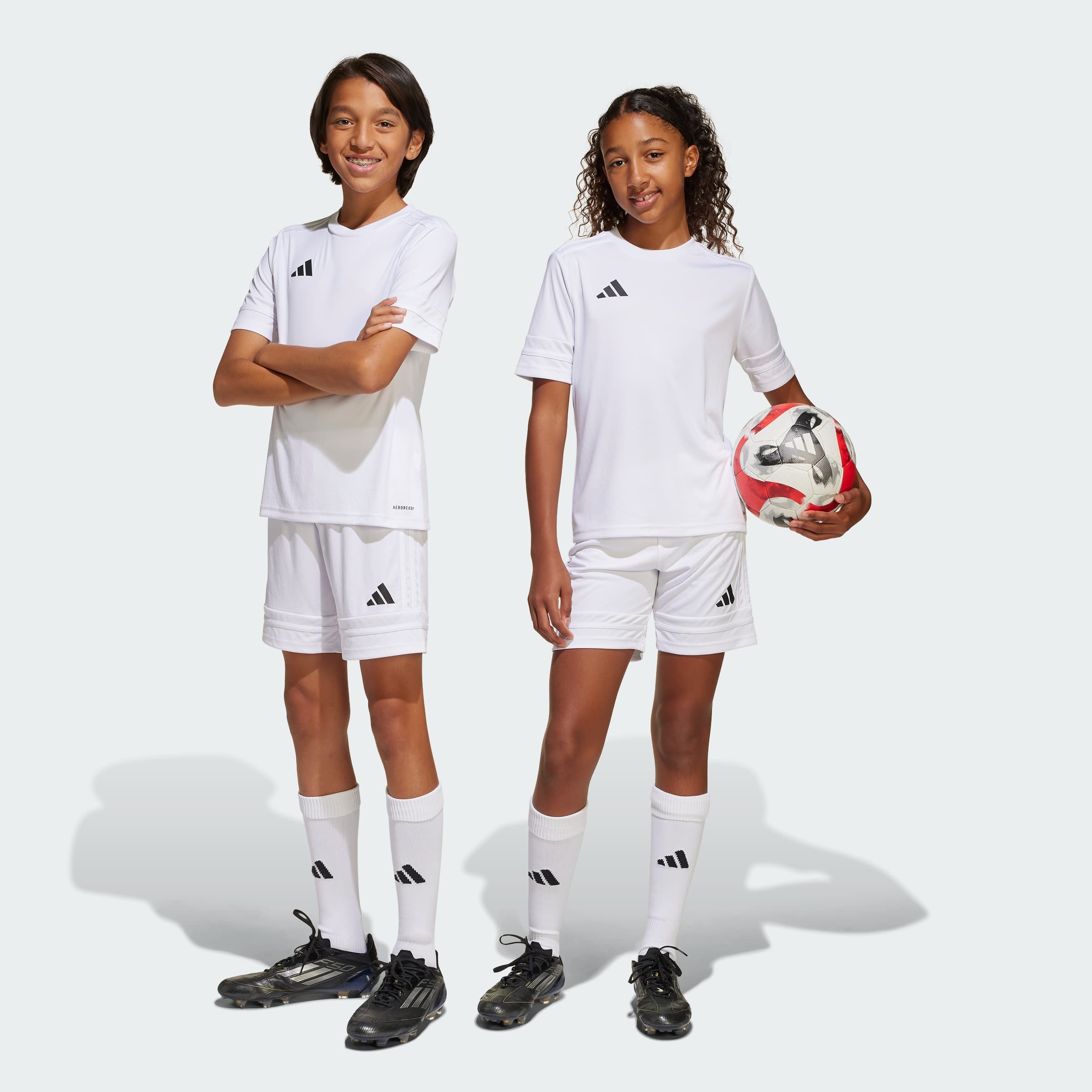 adidas Kids' Squadra 25 Shorts Kids - White/Black - Size S - Image 1