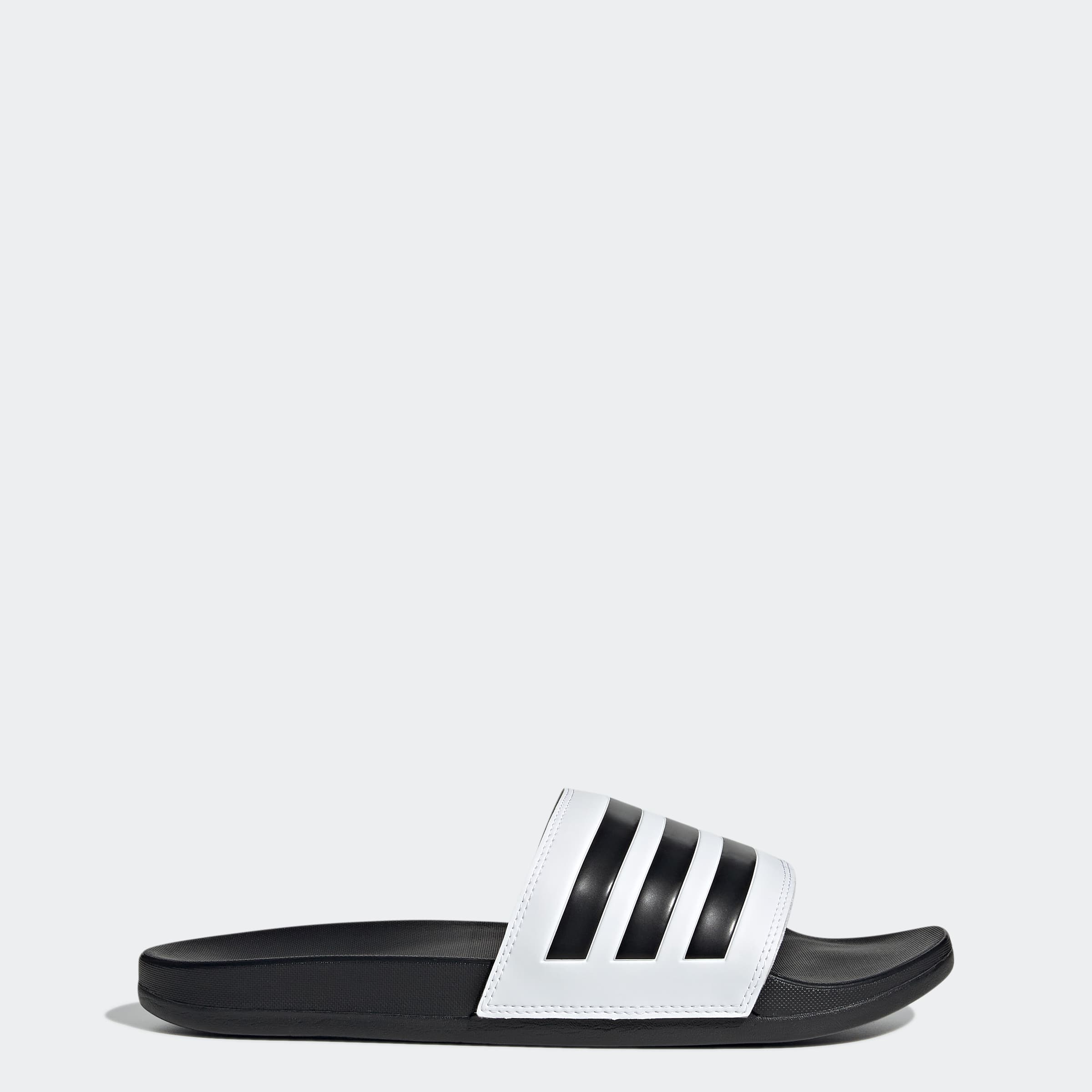 adidas Men's Adilette Comfort Slides - Cloud White/Core Black/GZ5893 - Size 6 - Image 1