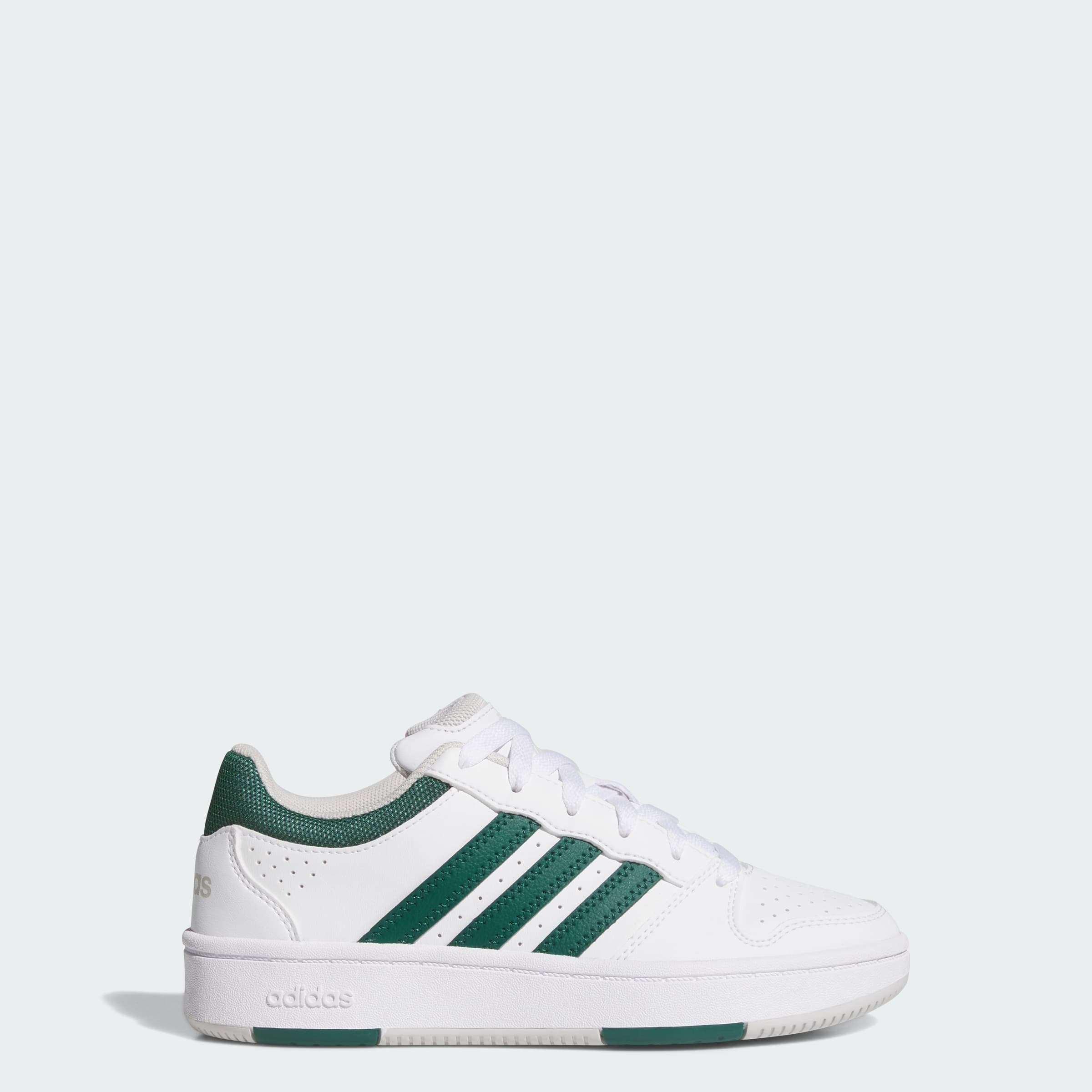adidas Kids' HOOPS CLASSIC SHOES - Cloud White/Collegiate Green - Size 3.5 - Image 1