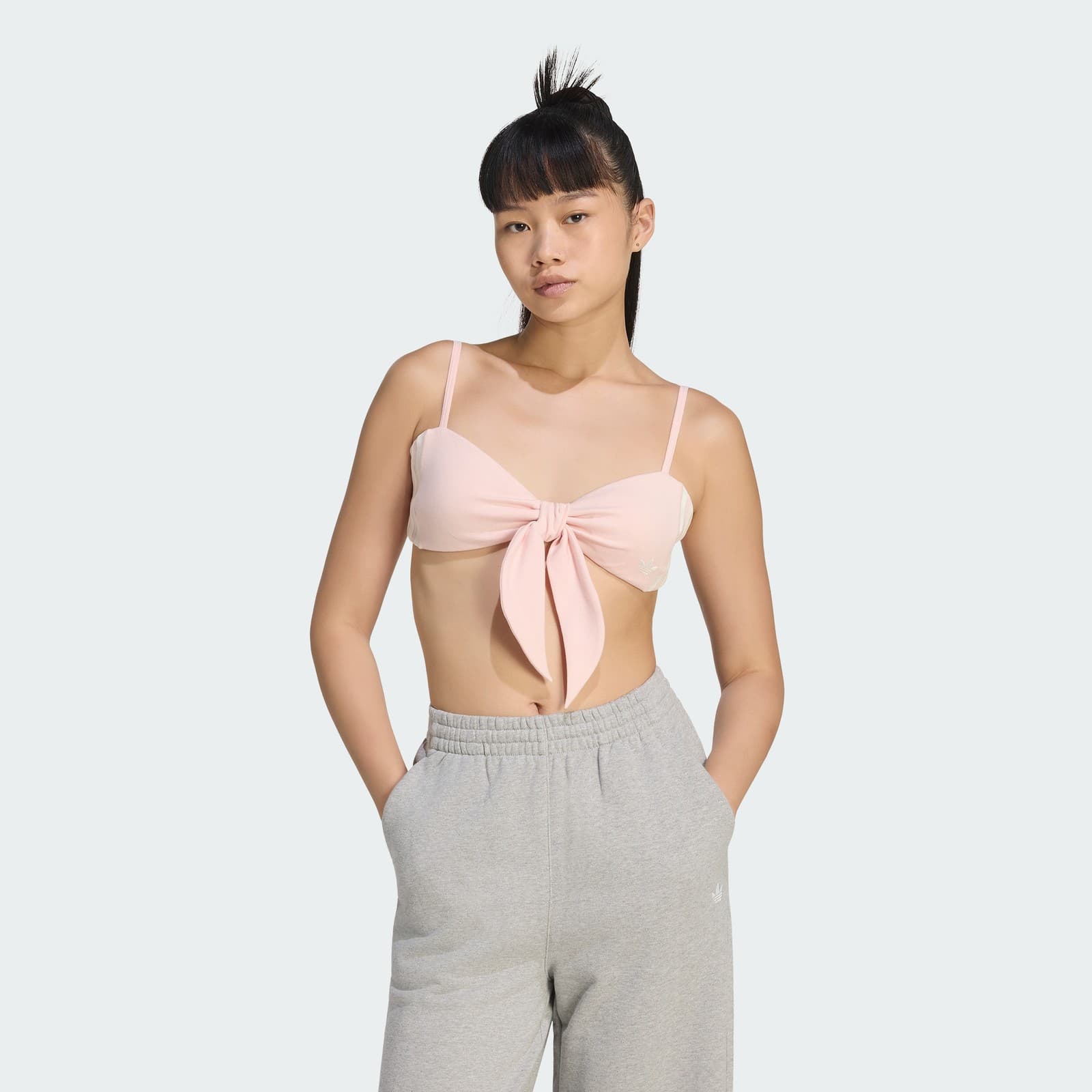 adidas Women's ORIGINALS SUMMER GLOW BRALET - Sandy Pink - Size XL - Image 1