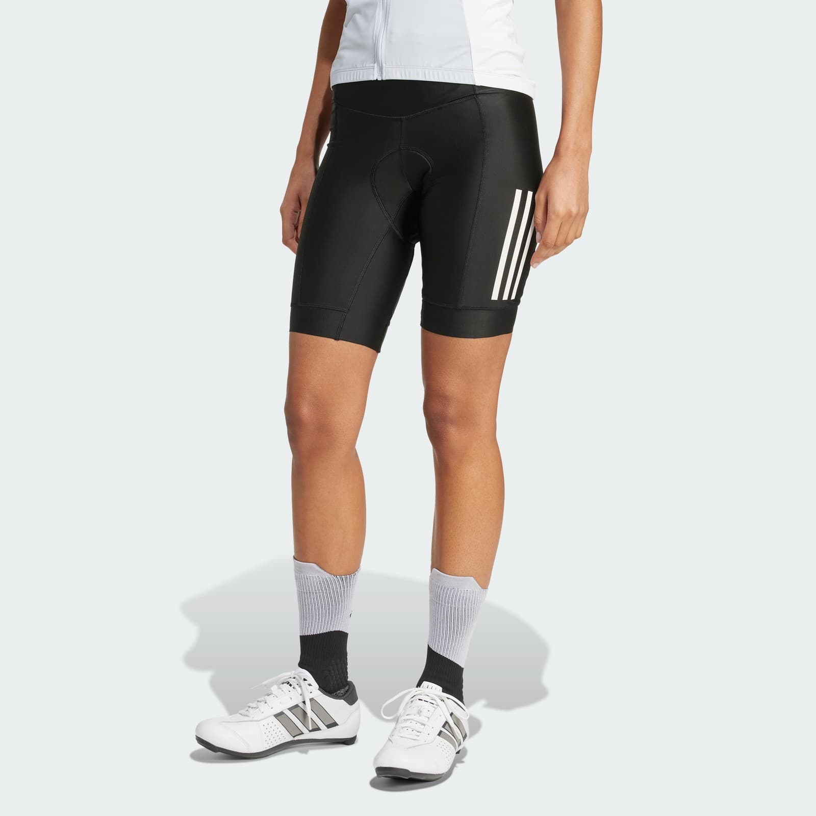 adidas Women's Essentials 3-Stripes Padded Cycling Shorts - Black - Size S - Image 1