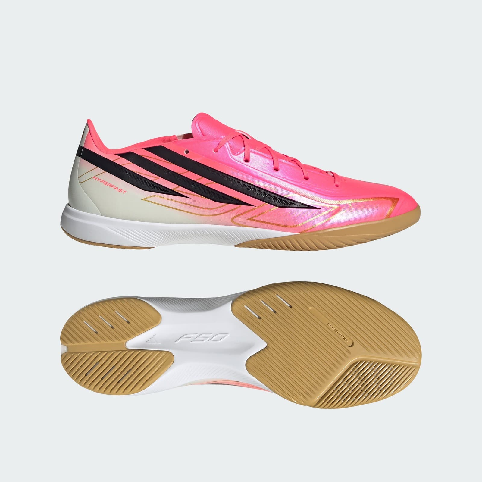 adidas Men's F50 Hyperfast Shoes - Solar Turbo/Core Black - Size 12.5 - Image 1