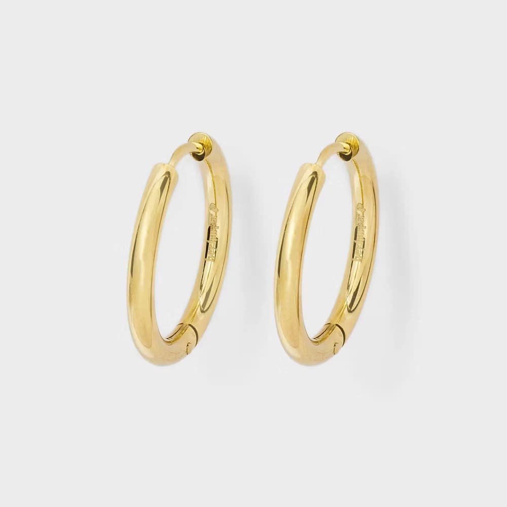 Hey Harper Waterproof Medium Hoop Earrings - Gold - Image 1