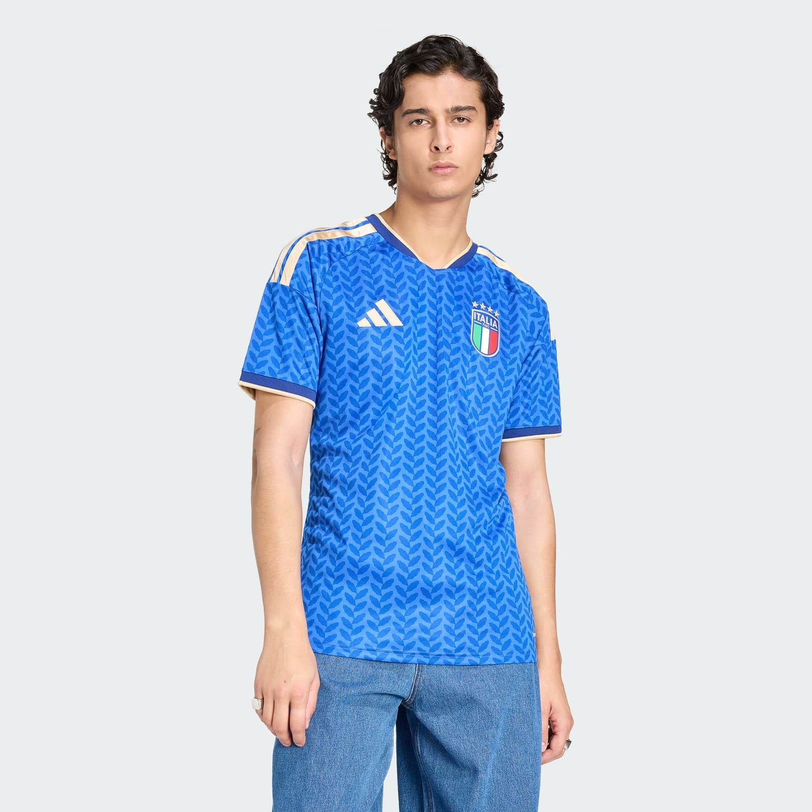 adidas Men's Italy 26 Home Jersey - Bold Blue - Size S - Image 1