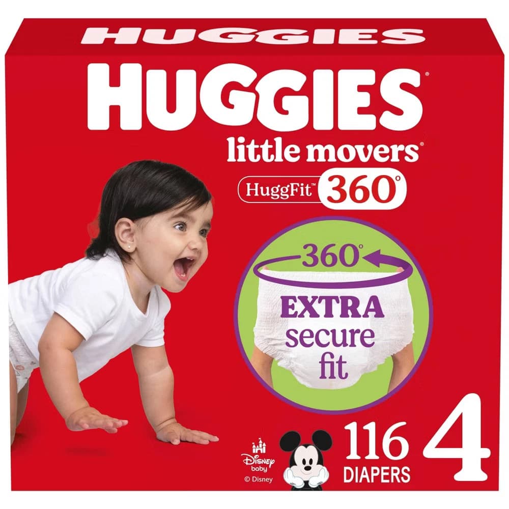 Huggies Little Movers HuggFit 360 Disposable Diapers - Image 1