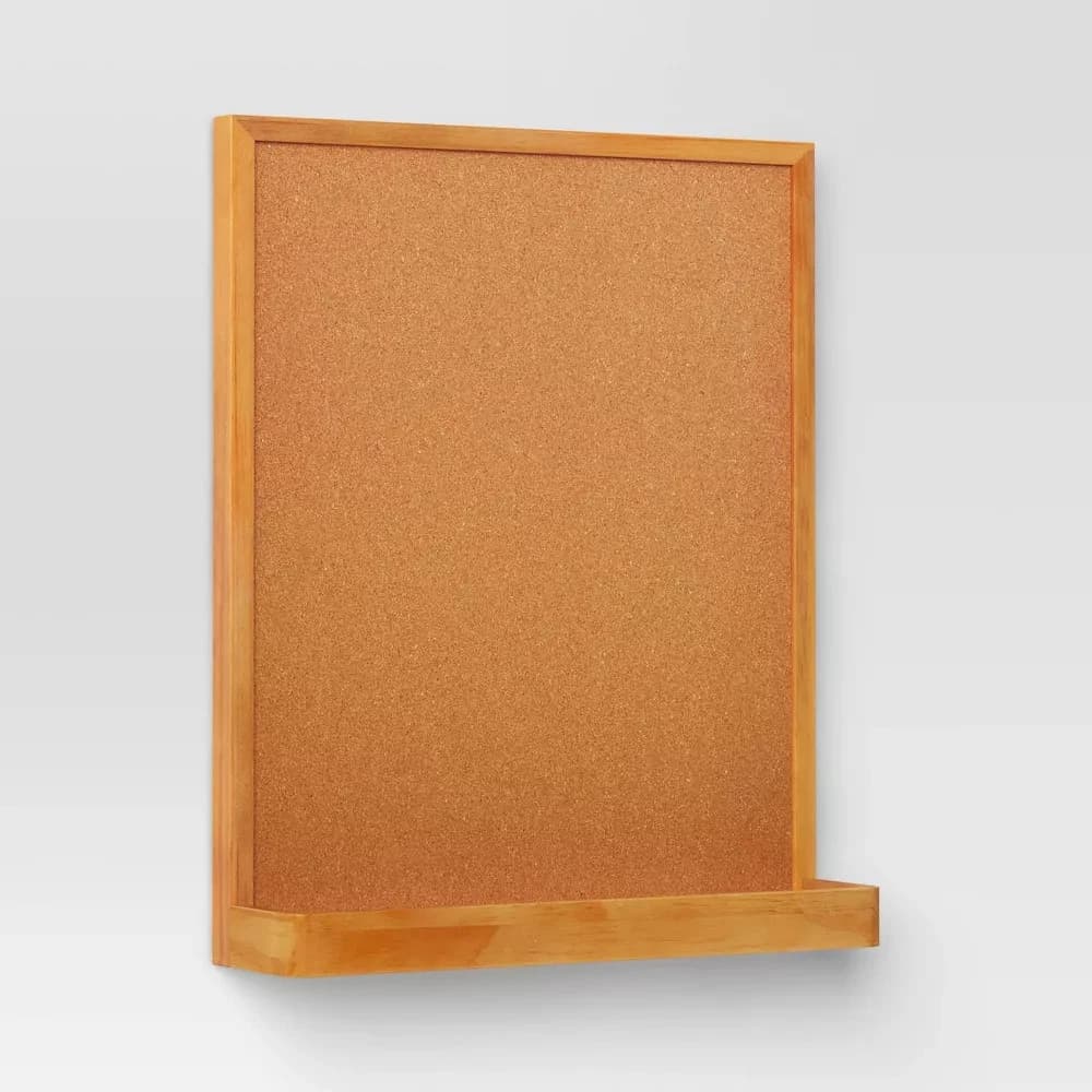 17"x20" Memo Board with Shelf Brown - Threshold - Image 1